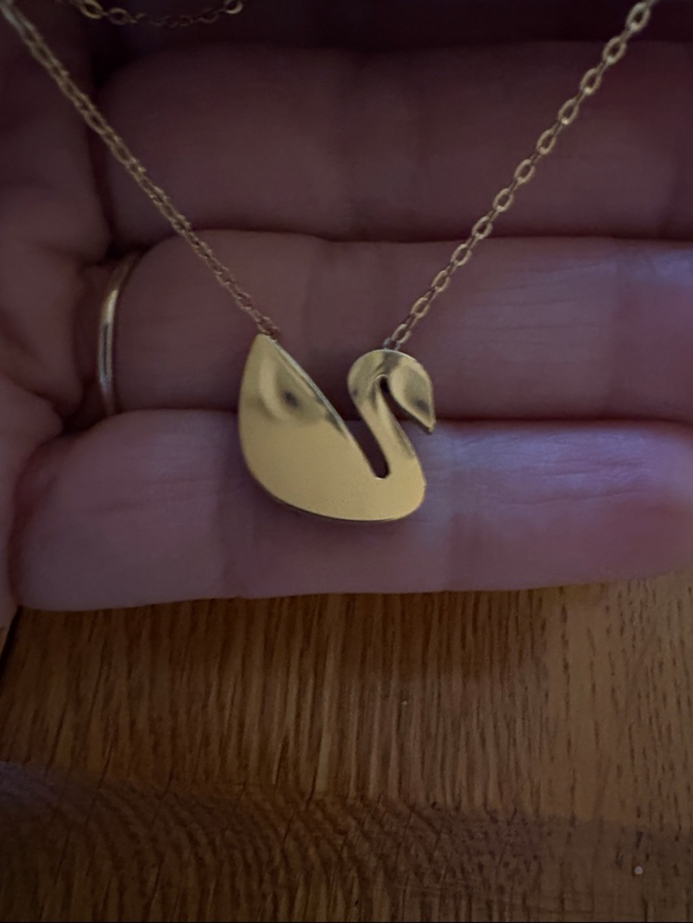 Black Swan Pendant Necklace - Picture 2 of 3